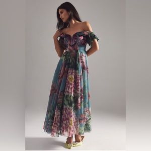 Anthropologie Geisha Designs Off Shoulder Dress